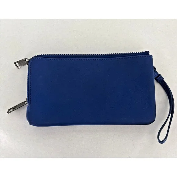 Lululemon Double Up Wristlet Pouch/Clutch Jet Stream Cobalt Blue Nylon - Picture 4 of 7